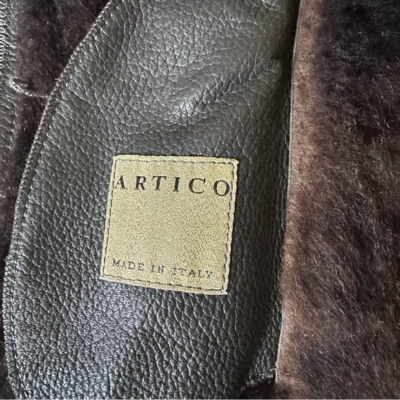 Artico Hand Made in Italy Shearling Coat sz 42 4-6 - Picture 11 of 15